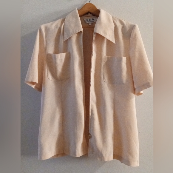 🧡 D&D Linen Blouse & Pant Suit | Matching Set | Peach, Beige | Size XL - Picture 2 of 15